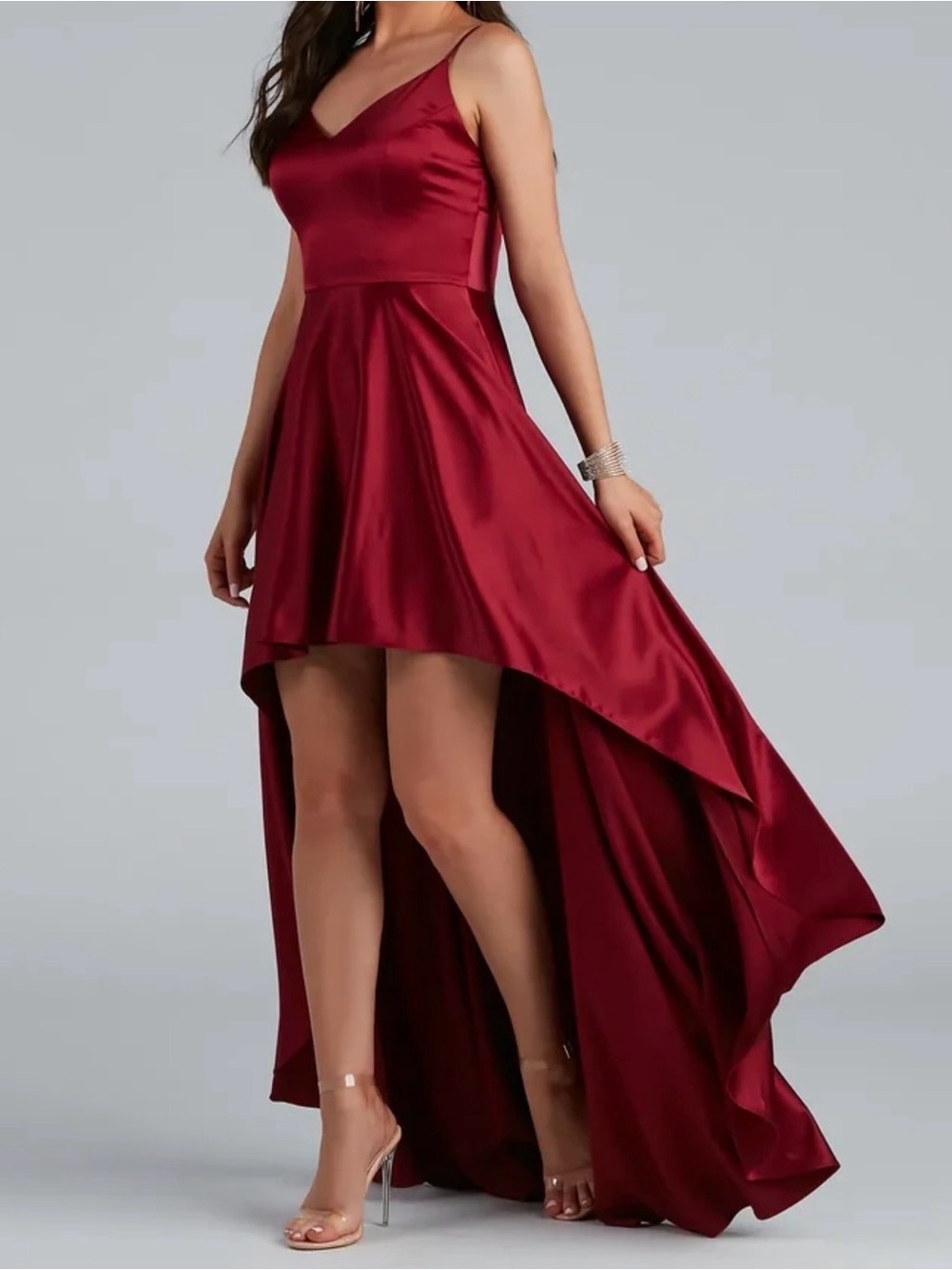 Windsor Spencer Satin High Low Formal Prom Dress